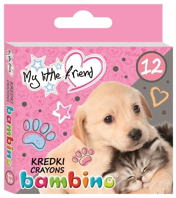 Kredki BAMBINO MY LITTLE FRIEND 12 kolorów