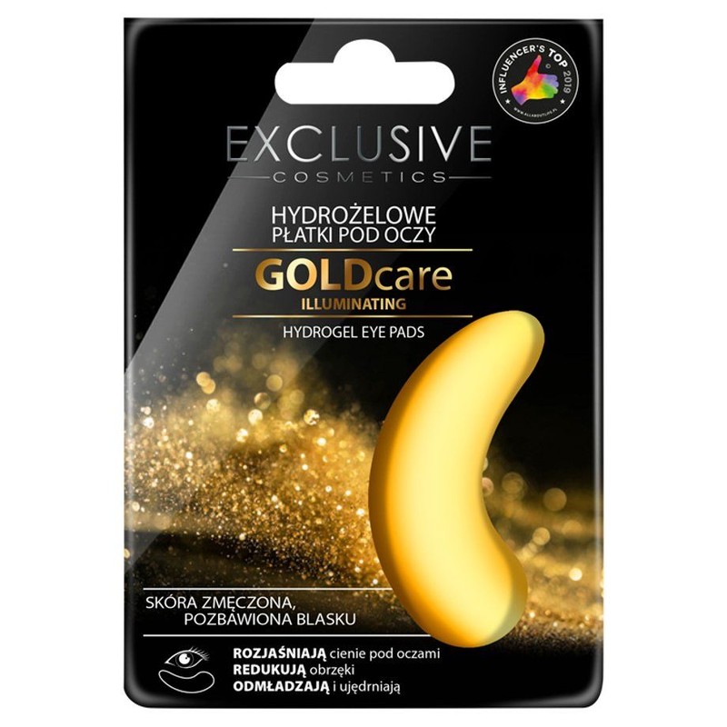 Hydrożelowe płatki pod oczy Gold Care Exclusive Cosmetics 2 sztuki