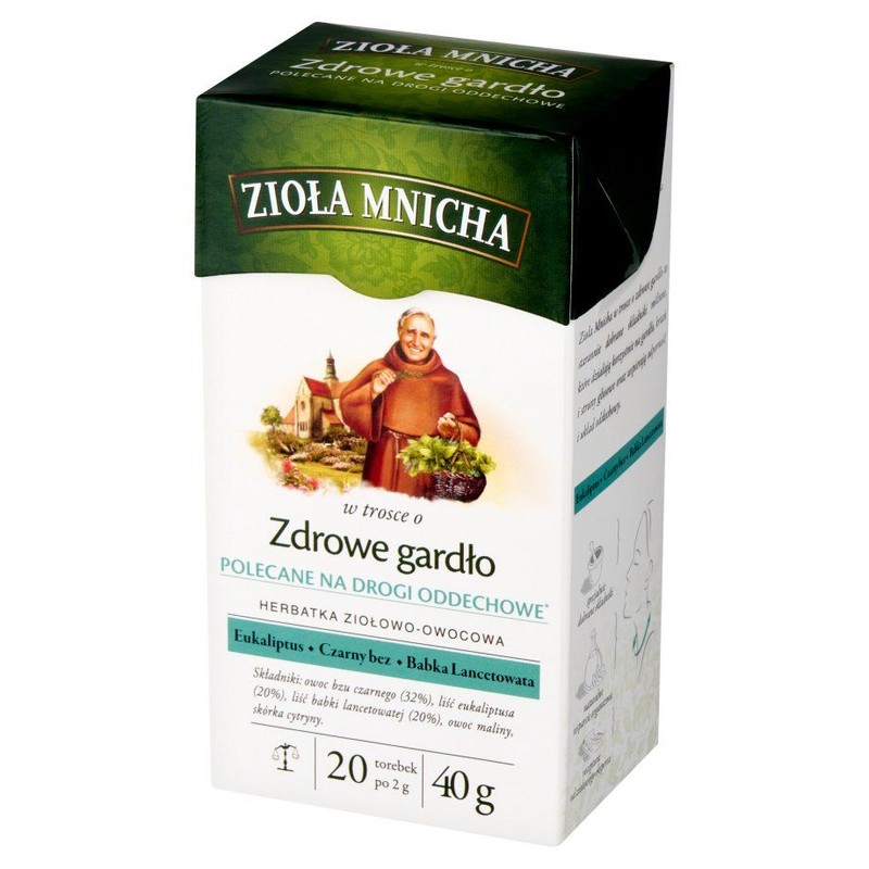 Herbatka ziołowo na zdrowe gardło Zioła Mnicha 20 torebek