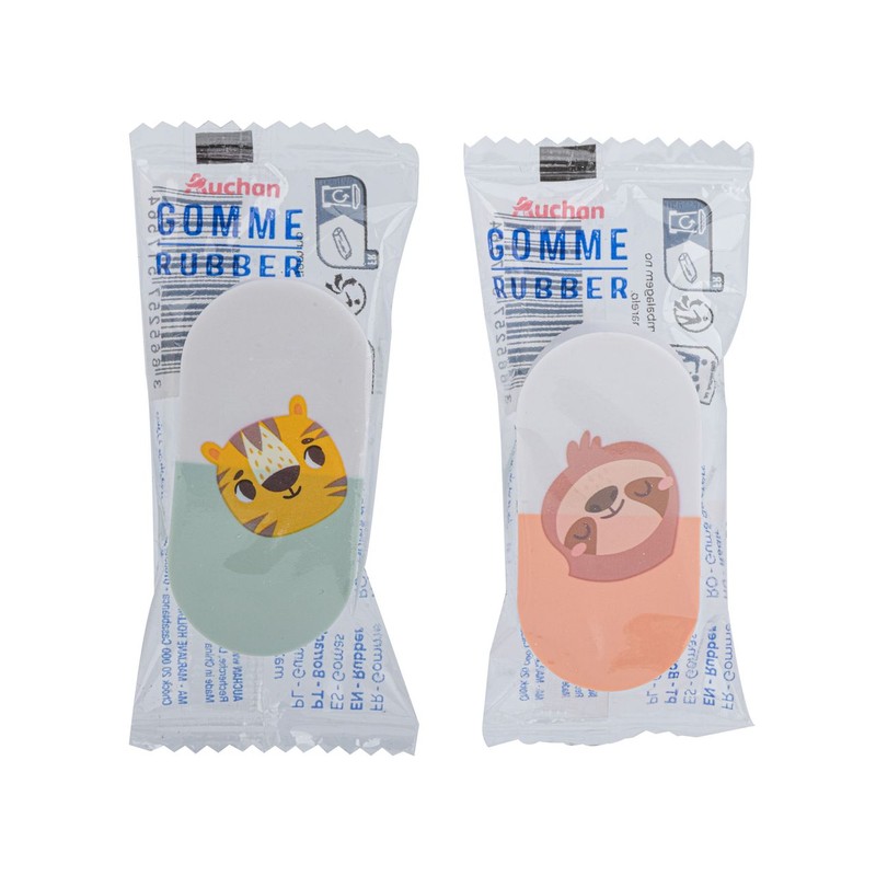 Gumka Fun zwierzęta mix Auchan 1 sztuka