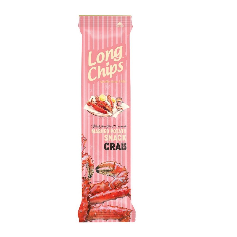 Chipsy ziemniaczane o smaku kraba   Long Chips 75 g