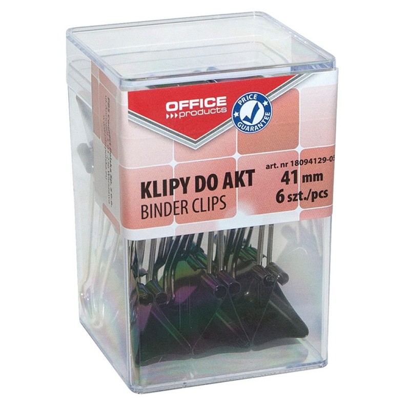 Klipy do akt 41 mm Office Products 6 sztuk