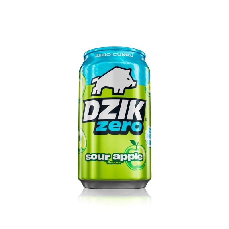 Napój gazowany Sour Apple bez dodatku cukru WK Dzik 330 ml