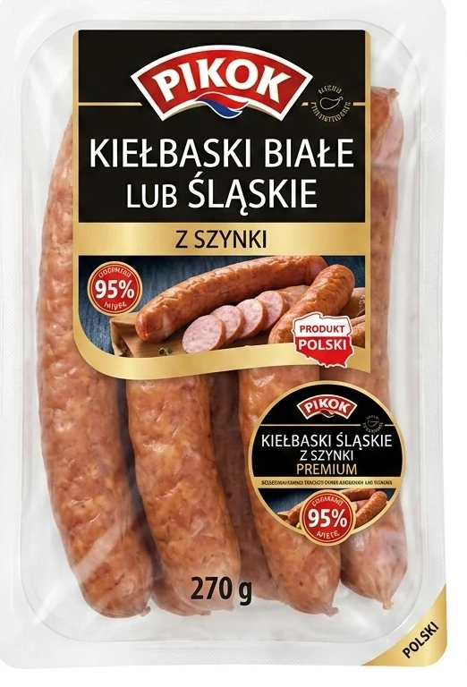 PIKOK Kiełbaski białe lub śląskie z szynki