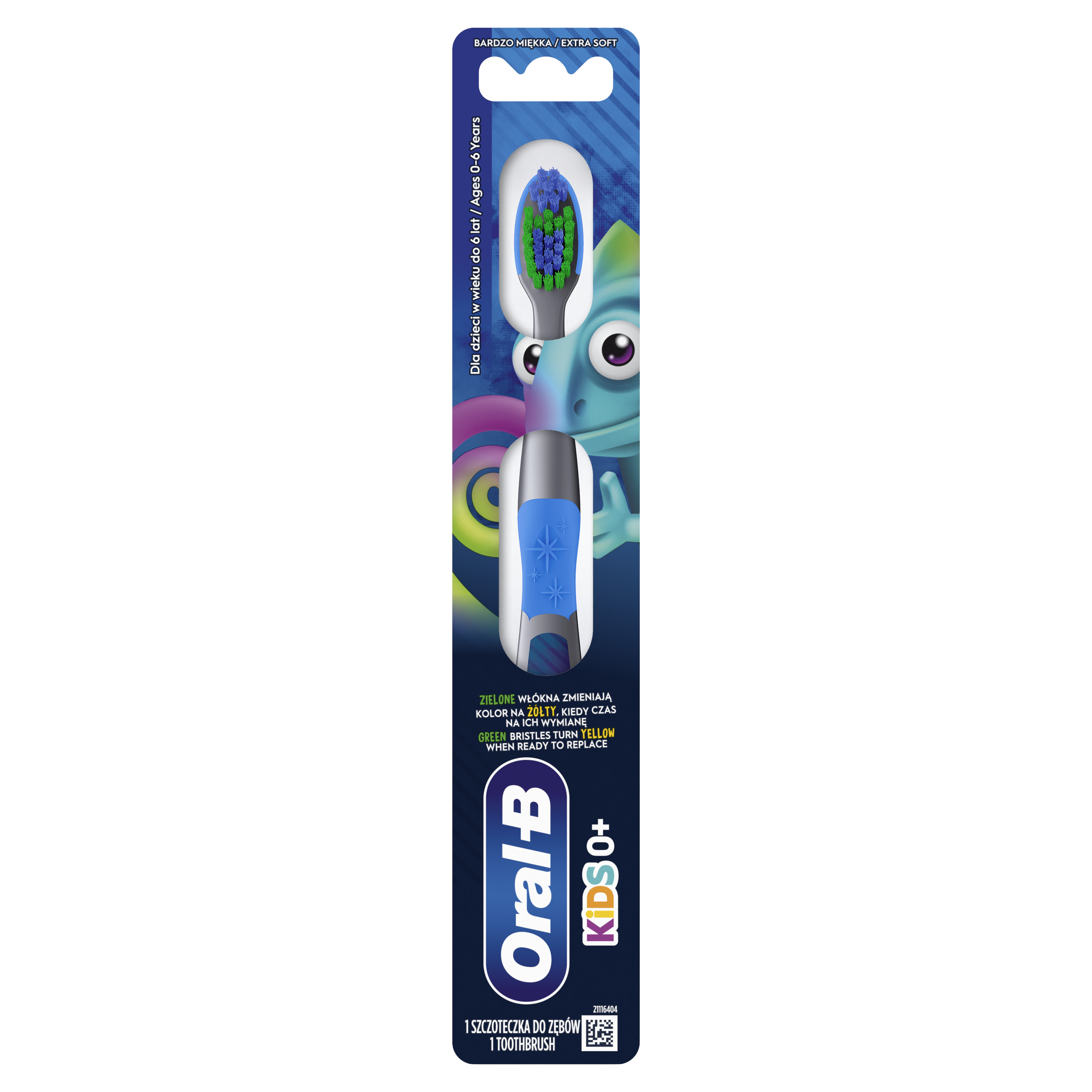 Oral-B Kids 0+ Manualna Szczoteczka Do Zębów, Wyjątkowo Miękkie Włókna – 0–6 Lat, 1 Sztuka