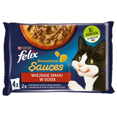 felix Sensations Sauce Karma dla kotów wiejskie smaki z indykiem w sosie 340g