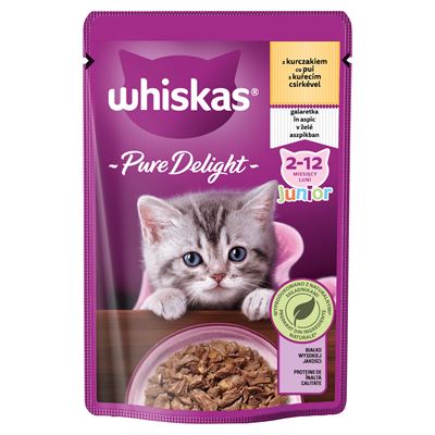 whiskas Junior Pure Delight z kurczakiem w galaretce 85g