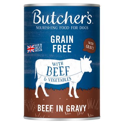 Butcher's Pełnoporcjowa bezzbożowa karma dla dorosłych psów z wołowiną 24 x 400 g