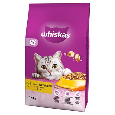 whiskas 1+ z pysznym kurczakiem 1,4kg