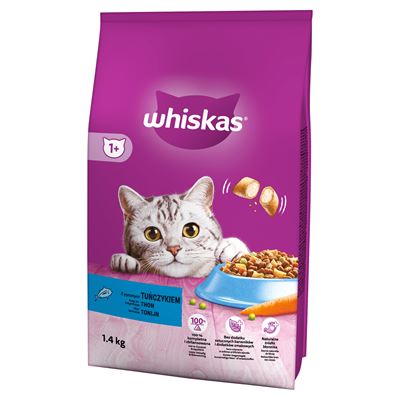 whiskas 1+ z pysznym tuńczykiem 1,4kg