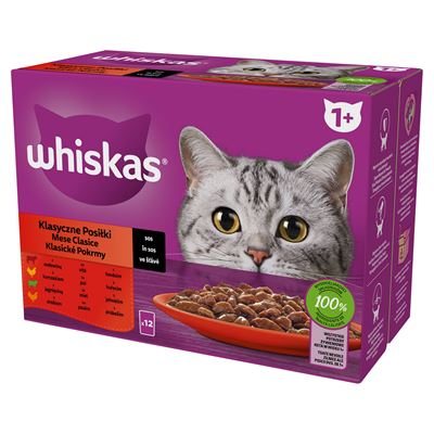 whiskas 1+ klasyczne posiłki w sosie 1,02kg