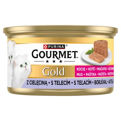 PURINA Gourmet Gold Mus z cielęciną dla kociąt 85 g
