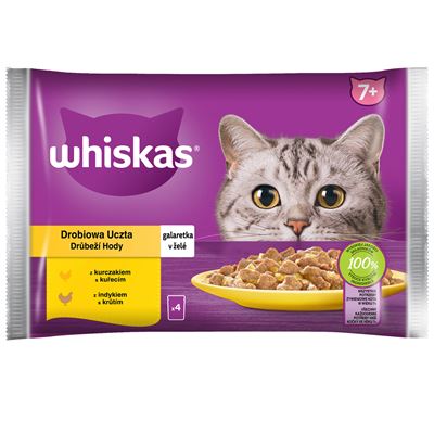 whiskas 7+ drobiowa uczta w galaretce 340g