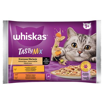 whiskas 1+ Tasty Mix kremowe wariacje w sosie 340g