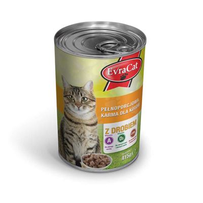 EvraCat Karma dla kotów z drobiem 12x415g