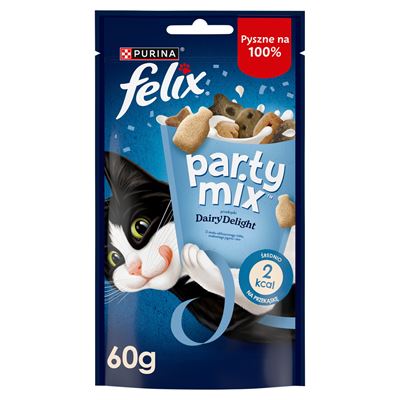 felix Party Mix Dairy Delights przekąska dla kota mleko, jogurt, ser 60 g
