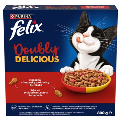PURINA FELIX Sucha karma dla kota Wołowina i kurczak 800 g