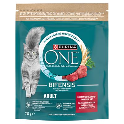 ONE PURINA Bifensis Adult Karma dla dorosłych kotów bogata w wołowinę 750 g