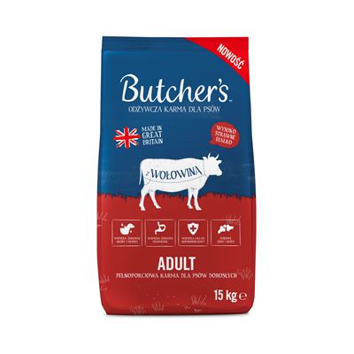 Butcher's Sucha karma dla psa z wołowiną 15 kg