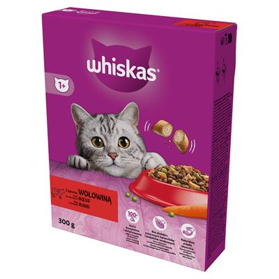 whiskas 1+ Z pyszną wołowiną 6 x 300 g