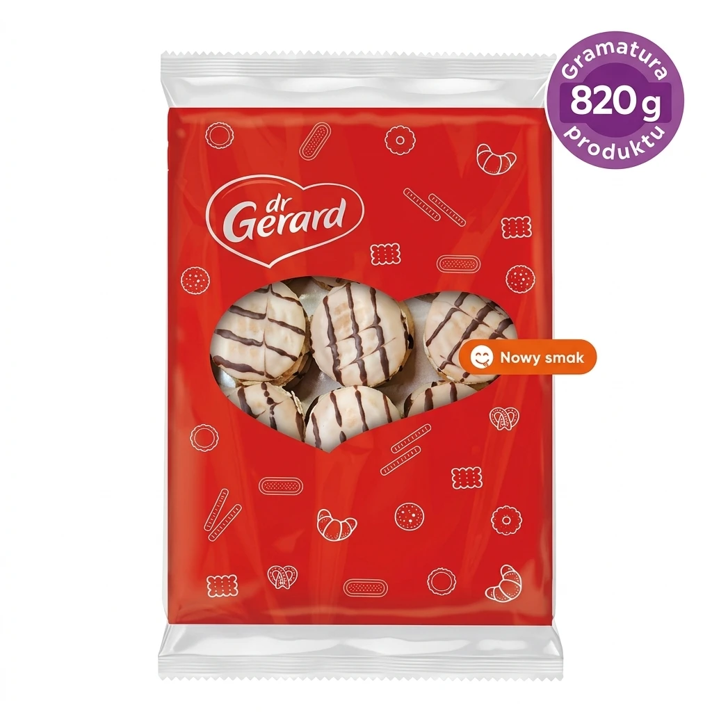 Ciastka kremówka dekorowana jagodo Dr Gerard 820g