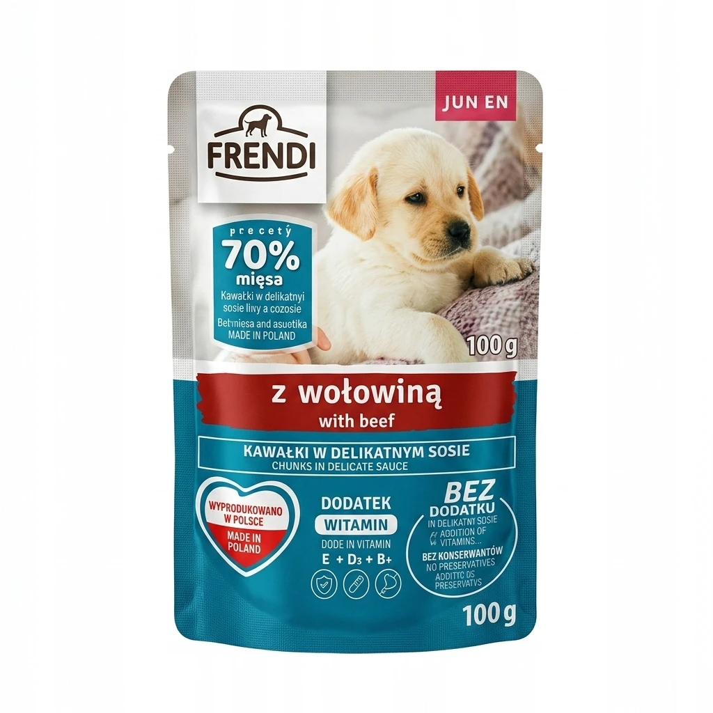 Karma dla psa mokra z wołowiną Frendi 100g