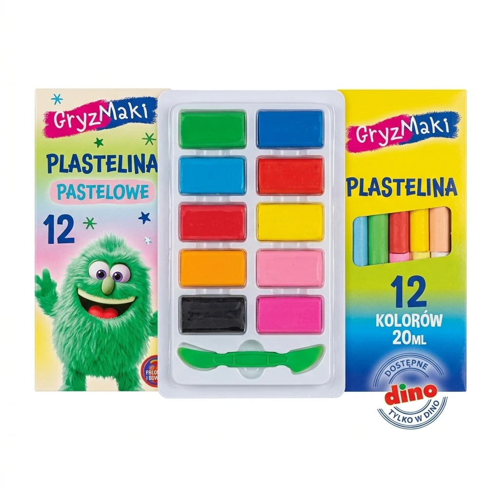 Plastelina Gryzmaki 12kol mix SZ26