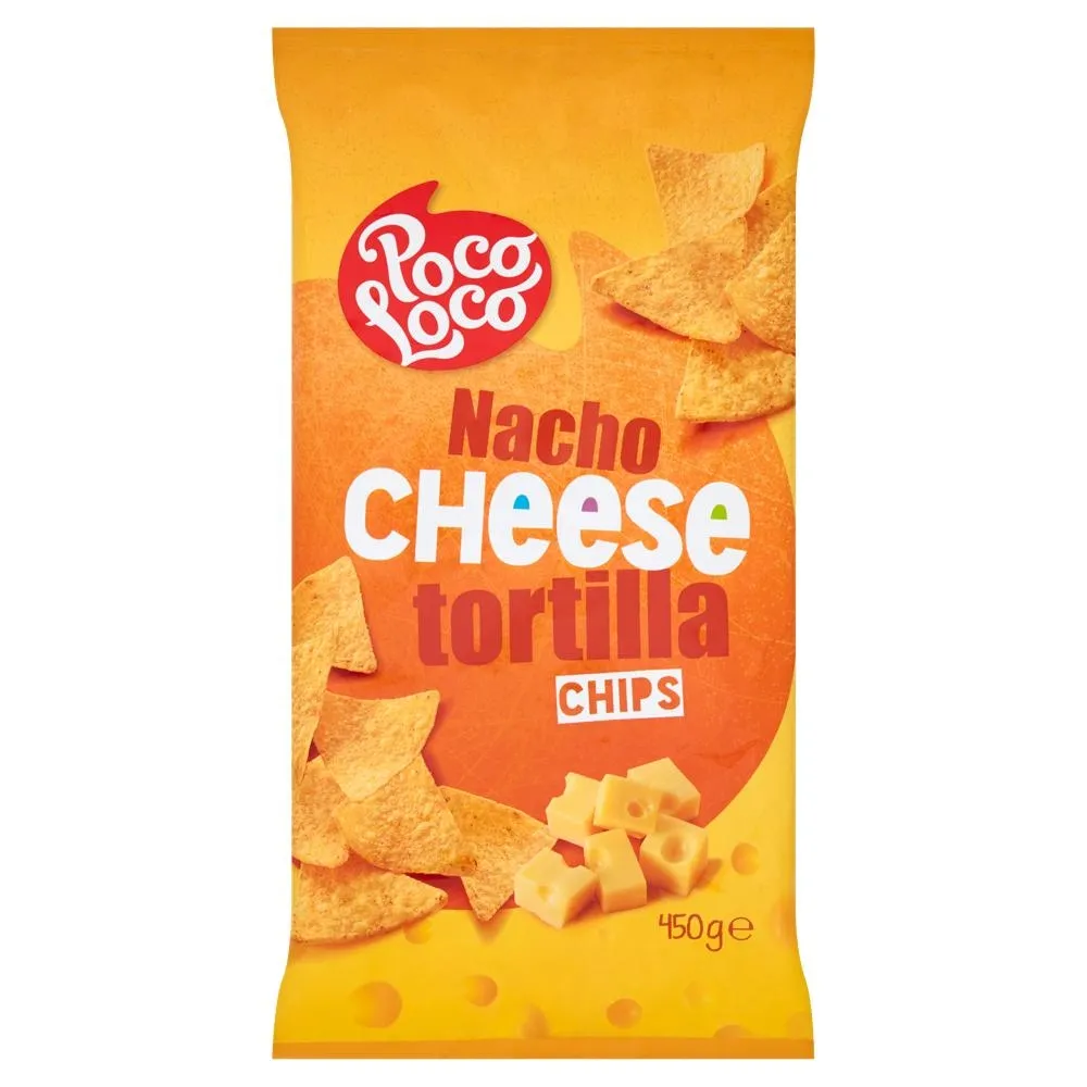 Poco Loco Chipsy kukurydziane o smaku sera 450 g