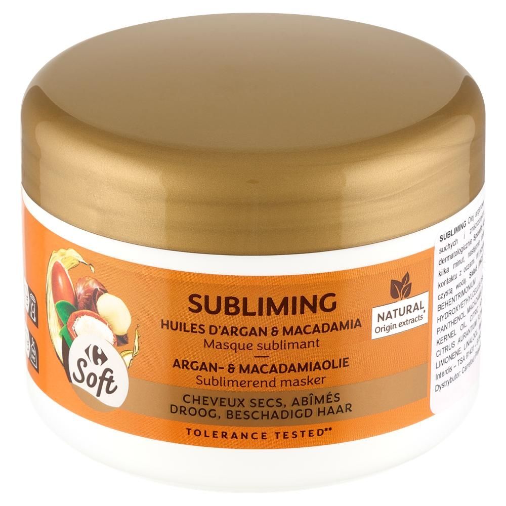 Carrefour Soft Subliming Maska upiększająca olej arganowy i makadamia 300 ml