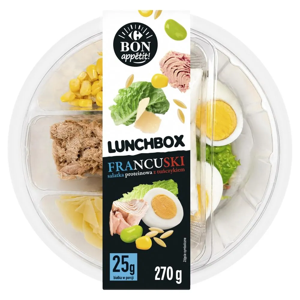 Carrefour Bon appétit! Lunchbox francuski sałatka proteinowa z tuńczykiem 270 g
