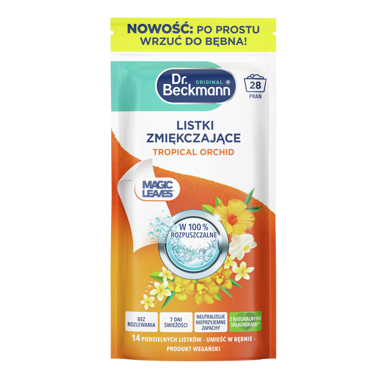 Listki zmiękczające do prania Tropical Orchid 28 szt.