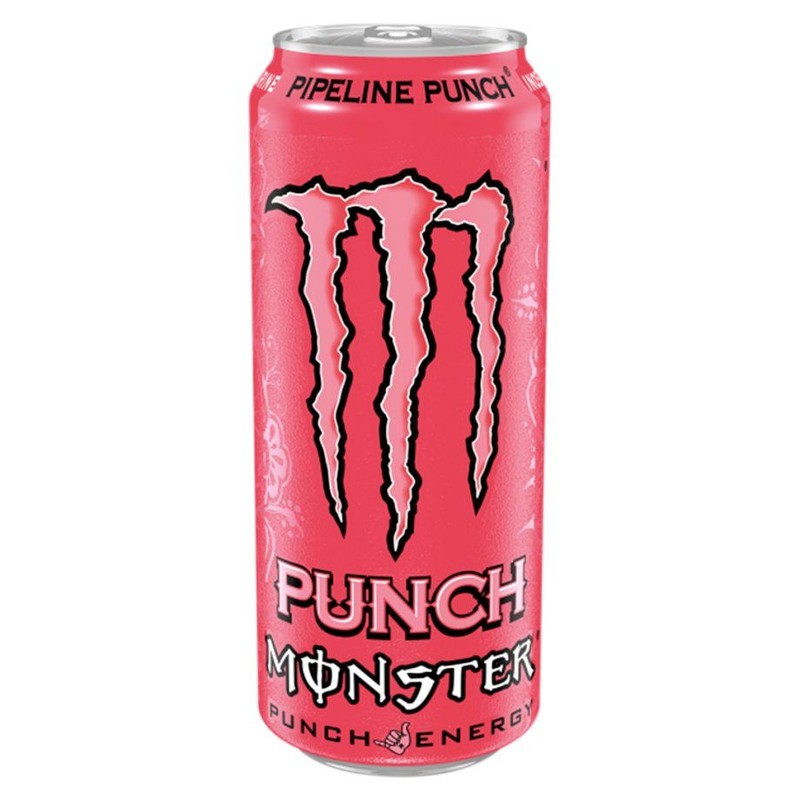 Gazowany napój energetyczny z 6 % soku owocowego z zagęszczonego soku owocowego, tauryną, kofeiną, L-karnityną z dodatkiem witamin z grupy B Monster 500 ml