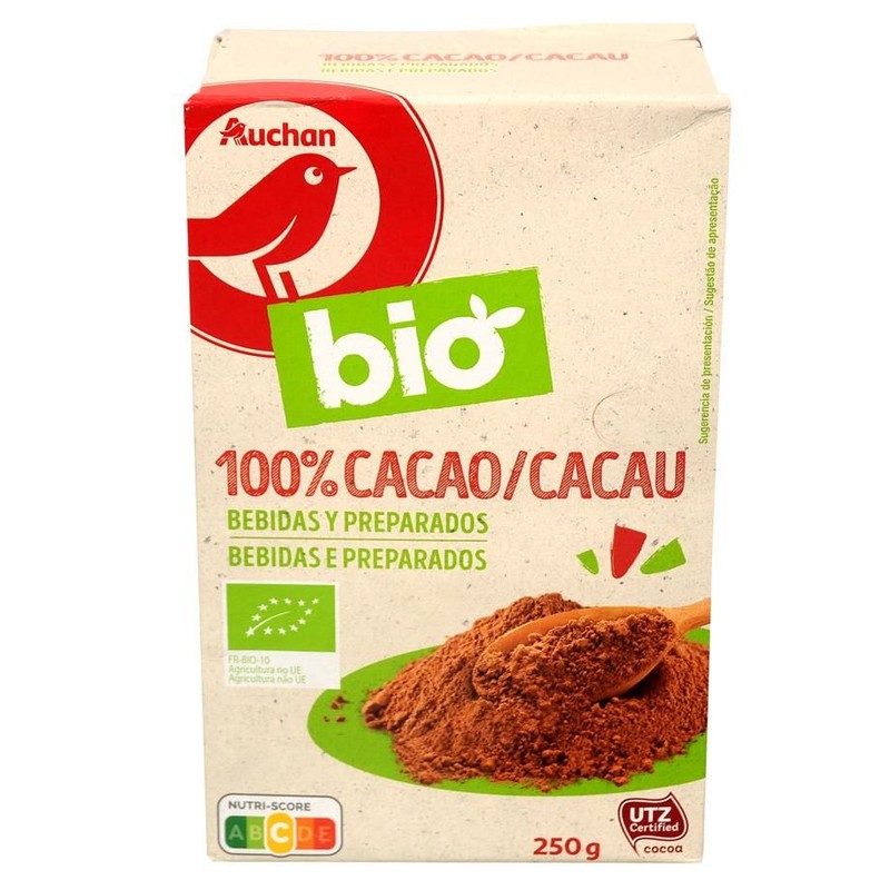 BIO Kakao o obniżonej zawartości tłuszczu Auchan 250 g
