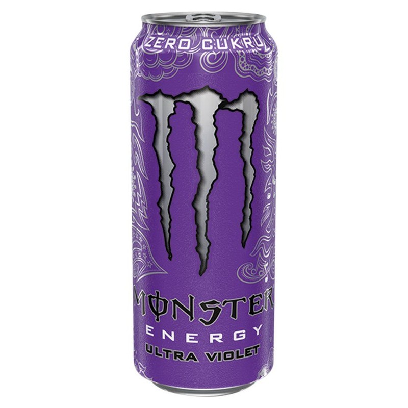 Gazowany napój energetyczny z tauryną, kofeiną, L-karnityną z dodatkiem witamin z grupy B  Monster 500 ml
