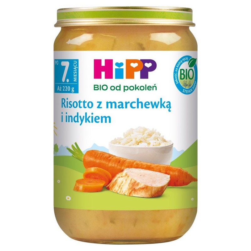 BIO Risotto z marchewką i indykiem po 7. miesiącu HiPP 220 g