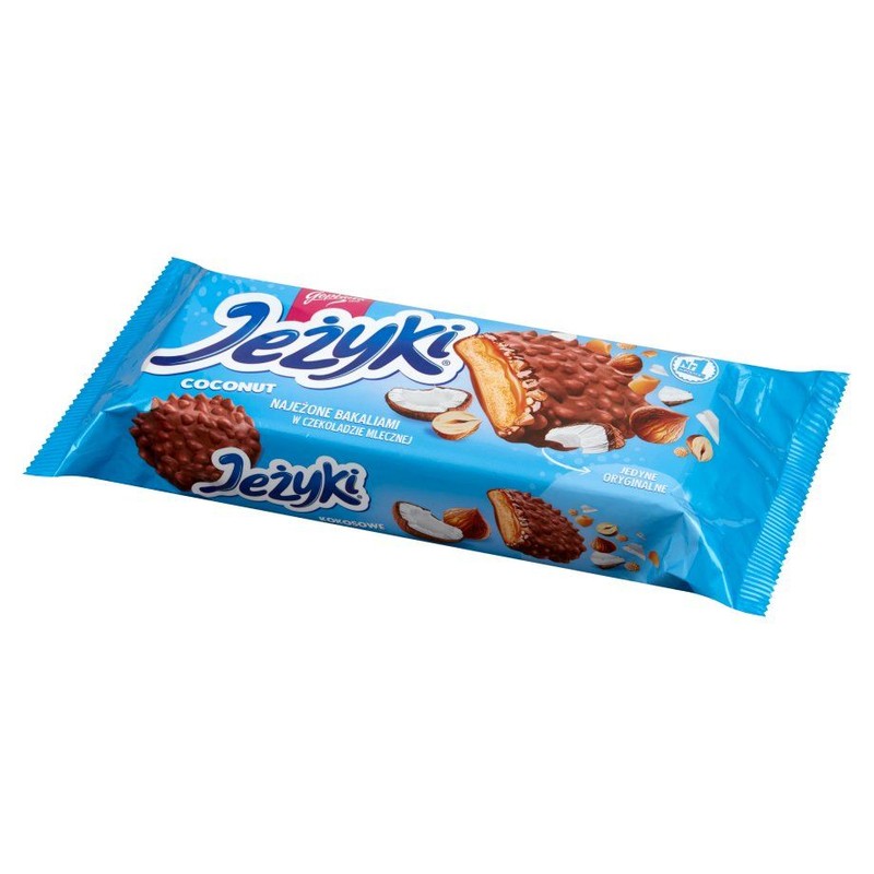 Jeżyki coconut najeżone bakaliami w czekoladzie mlecznej Goplana 140 g