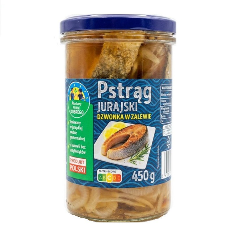 Pstrąg Jurajski dzwonka w zalewie Pewni Dobrego 450 g