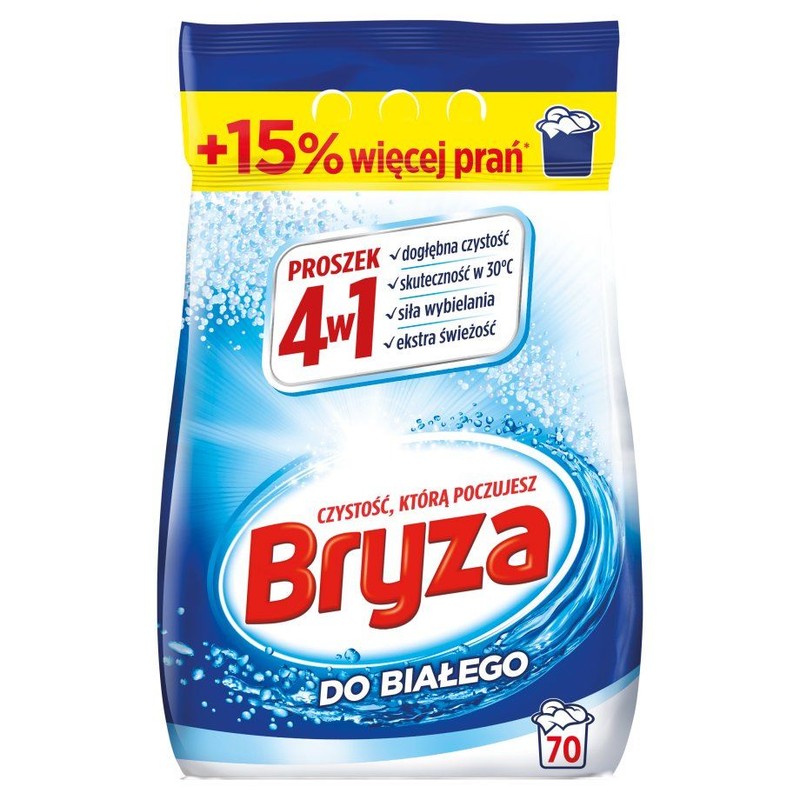 Proszek do prania do białego 4w1 70 prań Bryza 4,55 kg