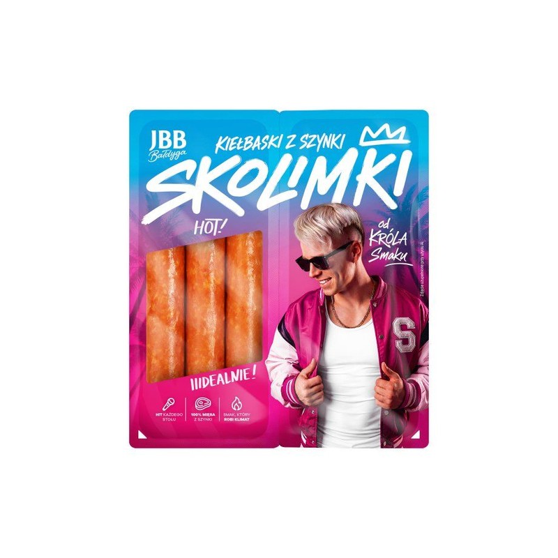 Kiełbaski z szynki Skolimki JBB 220 g
