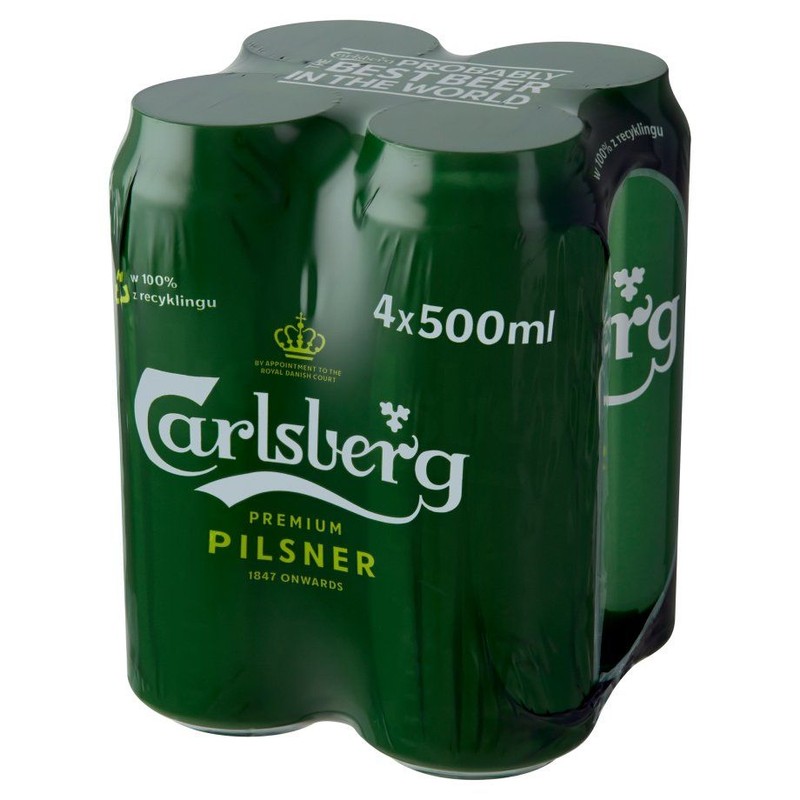 Piwo jasne Premium Pilsner Carlsberg 4 x 500 ml