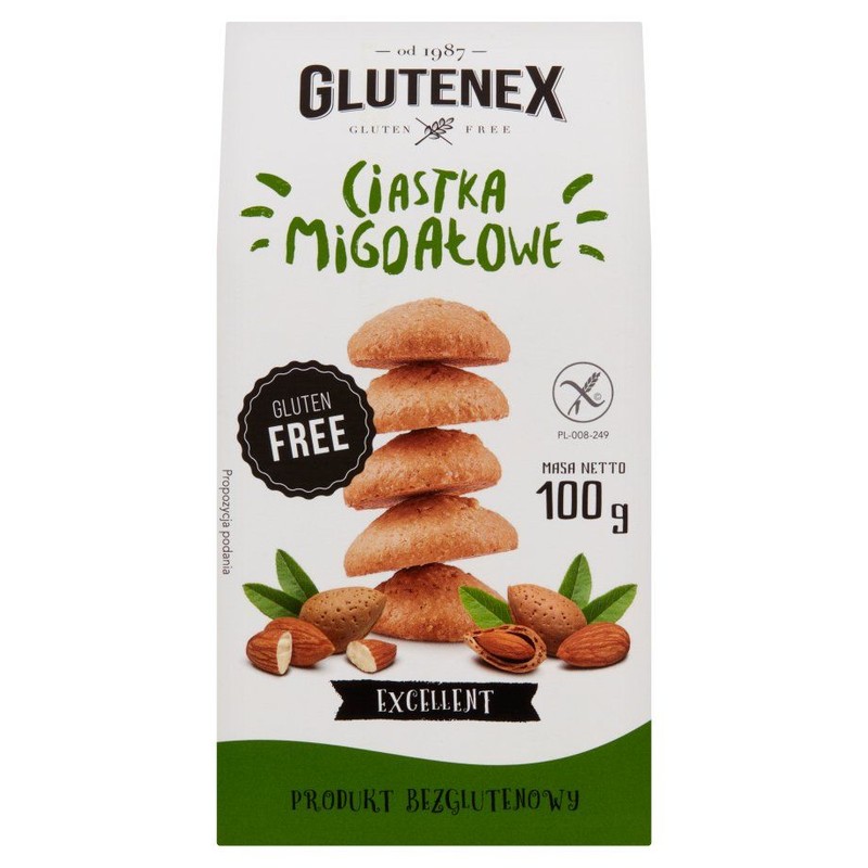 Ciastka migdałowe bezglutenowe Glutenex 100 g