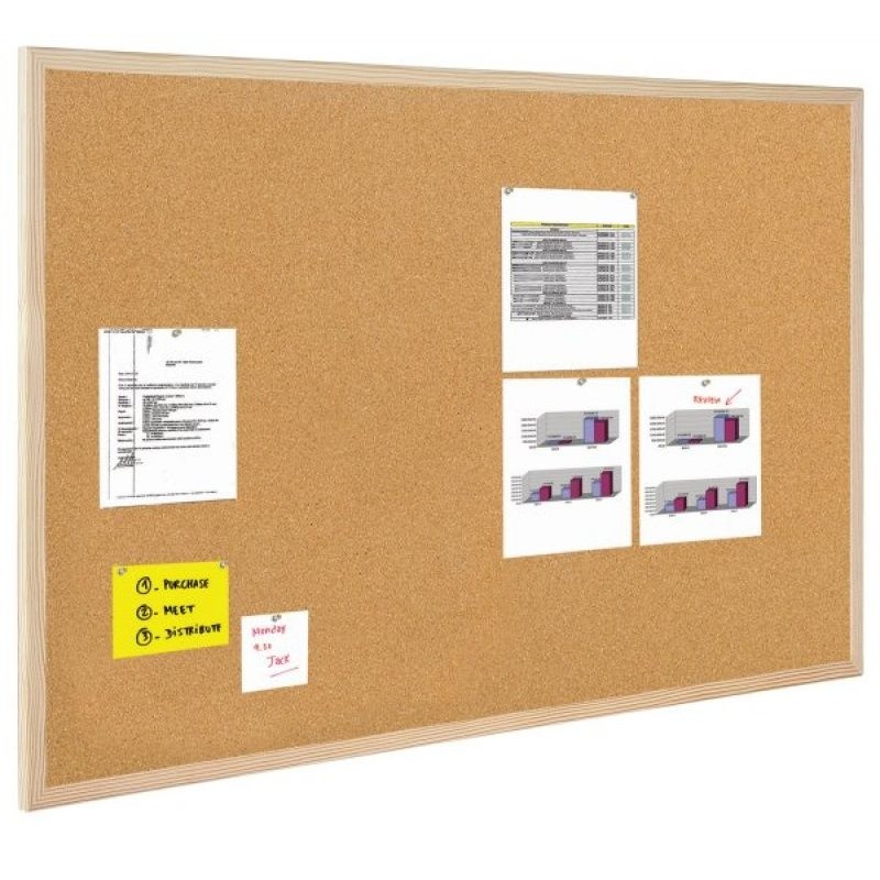 Tablica korkowa 60 x 40 cm rama drewniana BI-OFFICE  1 sztuka