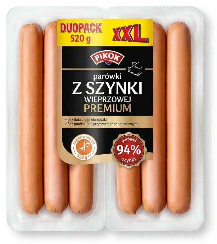 PIKOK Parówki z szynki, XXL