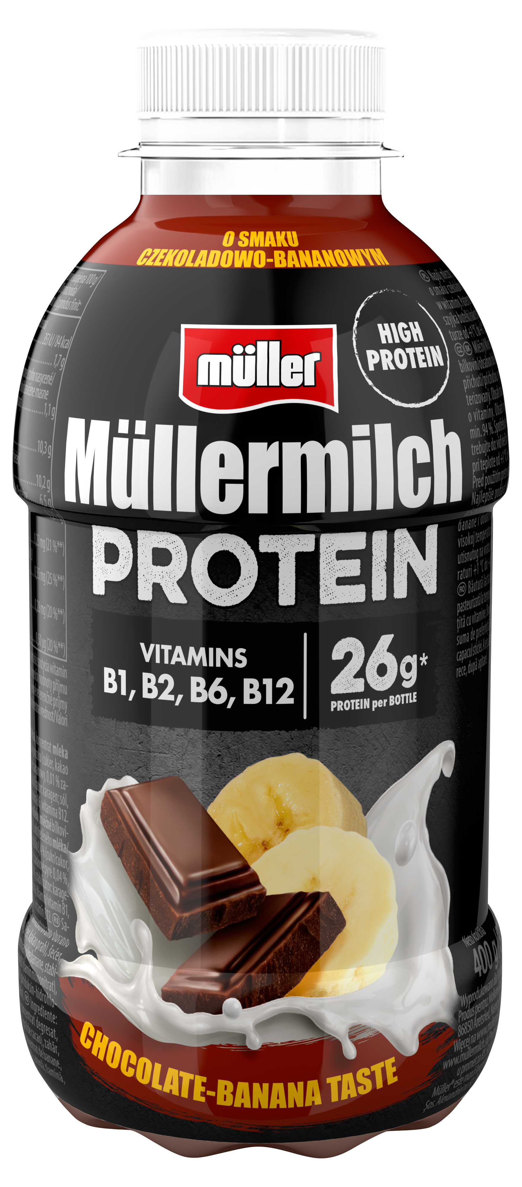 Napój Mleczny Müllermilch Protein Czekolada-Banan 400G