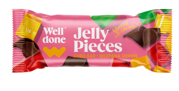 Well Done Baton twarogowy z żelkami 45 g