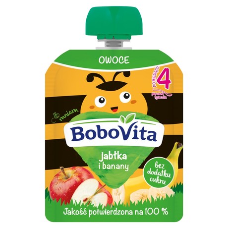 BoboVita Mus jabłka i banany po 4. miesiącu 80 g