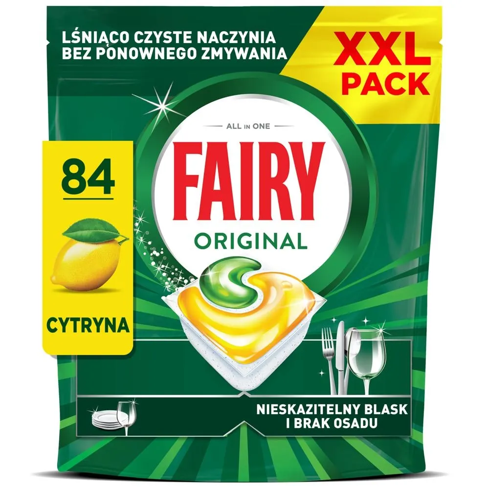 Fairy Original Tabletki Do Zmywarki, Cytryna, 84 Kapsułki