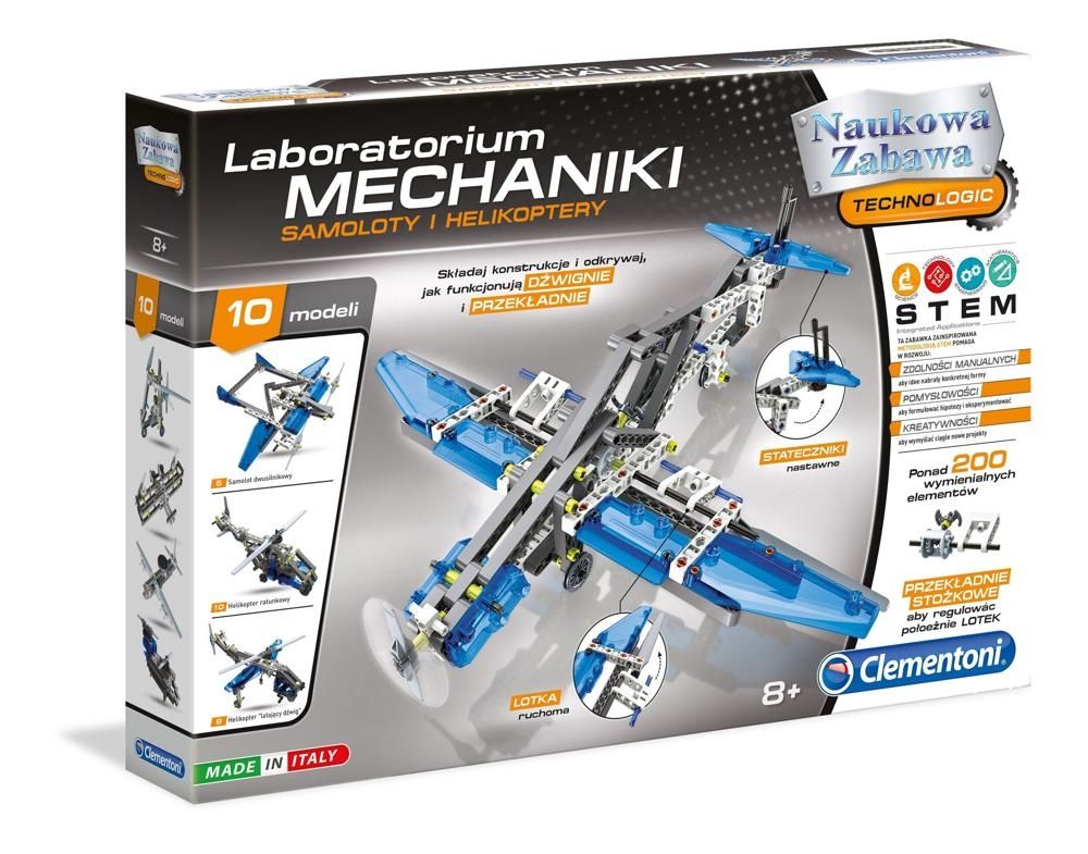 Klocki CLEMENTONI Laboratorium Mechaniki – Samoloty i Helikoptery 60950