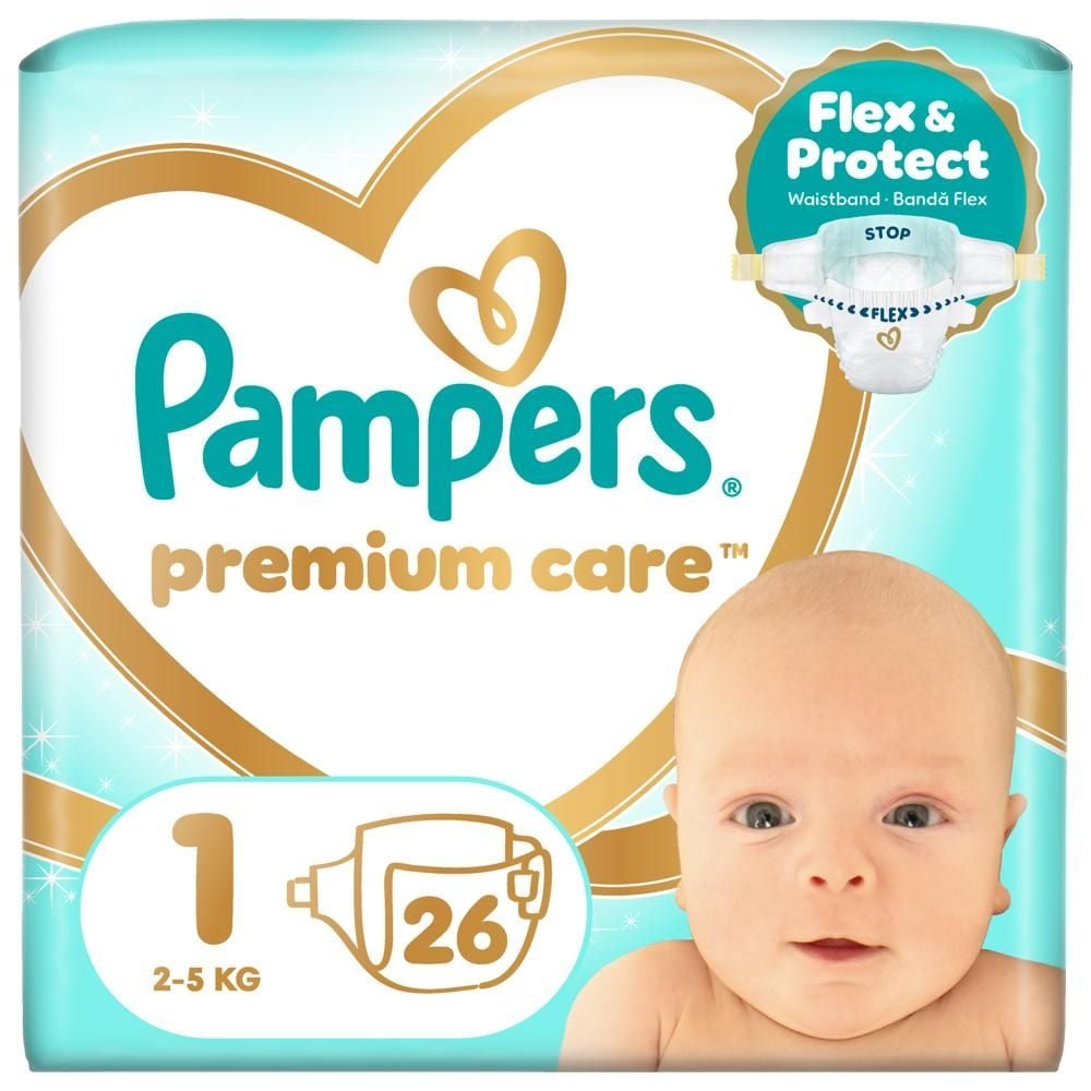 Pampers Premium Care Rozmiar 1, 26 Pieluszek, 2kg-5kg