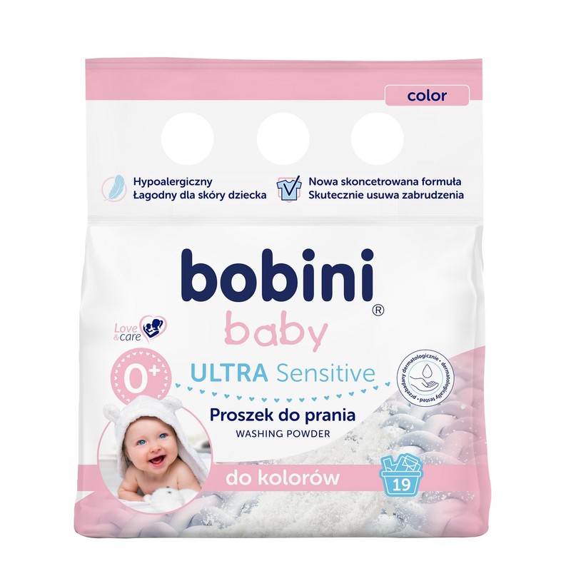 Proszek do prania Ultra Sensitive do kolorów   Bobini Baby 1,425 kg